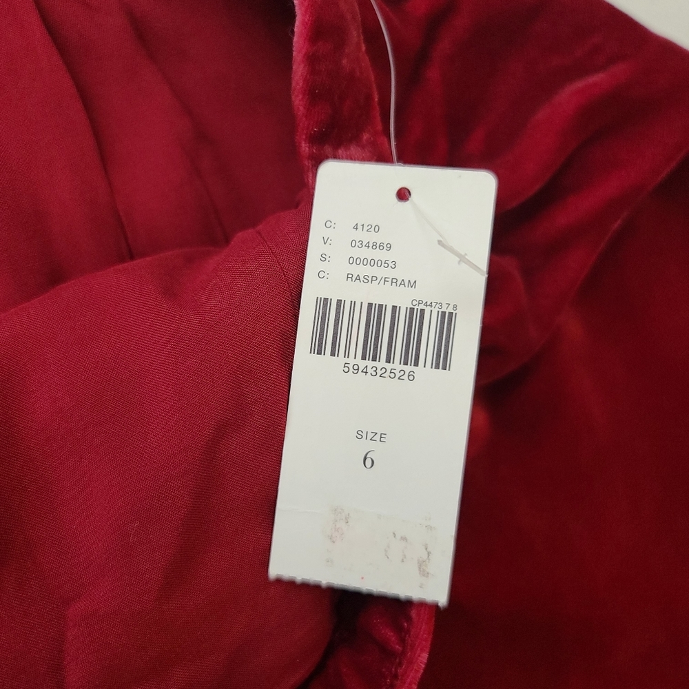 ANTHROPOLOGIE Montie Velvet Ruched Skirt Raspberry NEW - Picture 7 of 12